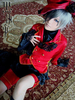 Toussaint Cosplay Costume du Black Butler noir et rouge Déguisements Halloween