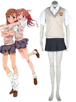 Toussaint Cosplay Costume en coton et polyester uniforme scolaire Toaru Kagaku No Index Railgun Déguisements Halloween