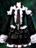 Toussaint Cosplay Costume Robe noire Vocaloid Hatsune Miku Pucelle Déguisements Halloween