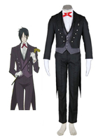 Toussaint Cosplay Costume Sebastian Michaelis dans Black Butler Déguisements Halloween