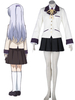Toussaint Cosplay Costume uniforme scolaire Kanade Tachibana dans Angel Beats! Déguisements Halloween