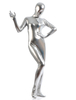 Toussaint Cosplay Costume Zenta métallique brillant argent Déguisements Halloween