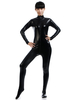 Toussaint Cosplay Costume Zenta métallique brillant noir Déguisements Halloween