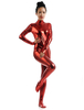 Toussaint Cosplay Costume Zenta métallique brillant rouge foncé Déguisements Halloween