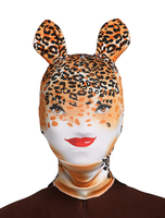 Toussaint Cosplay Multi couleur léopard impression Lycra unisexe Spandex hottes Déguisements Halloween