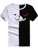 Toussaint Cosplay T-shirt bicolore de Danganronpa Déguisements Halloween