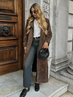 Trench-coat pour femme à double boutonnage style Old Money revers classique manches longues surdimensionné printemps vêtements dextérieur longs 2025