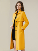 Trench-Coat Pour Femme Boutons Modernes Col Rabattu Manches Longues Polyester Bouton Veste