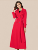Trench-Coat Veste Femme De Bonne Qualité Boutons Col Rabattu Manches Longues Polyester Bouton