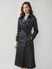 Trench-coat Veste femme en polyester moderne col rabattu boutons manches longues