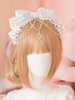 Tête Lolita Blanche avec KC Sweet Chain Accessoires pour cheveux Lolita Déguisements Halloween