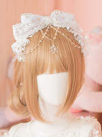 Tête Lolita Blanche avec KC Sweet Chain Accessoires pour cheveux Lolita Déguisements Halloween
