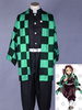 Tueur de démons: Kimetsu No Yaiba Kamado Tanjirou Kimono Anime ensemble de quatre pièces Costume de Cosplay édition de luxe