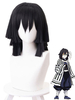 Tueur de démons: Perruque Cosplay Kimetsu No Yaiba Iguro Obanai Perruques Cosplay Anime Japonais Déguisements Halloween