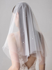 Tulle Mariage Voile Perles Ivoire Deux Accessoires De Mariage De Mariage