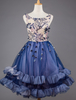 Tulle robe de bal en dentelle 3D fleur courte robe de cocktail bateau sans manches à volants robe de retour