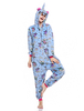 Unicorn Onesie Kigurumi Carnaval Pajamas 2021 Pegasus Bleu Flannel Unisex Adultes Combinaison Déguisements Halloween