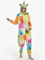Unicorn Pyjamas Kigurumi Carnaval Onesie Déguisements Halloween 2021 Dreaming Star Jaune Flanelle Combinaison Femmes
