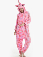 Unicorn Pyjamas Kigurumi Carnaval Onesie Déguisements Halloween 2021 Dreaming Star Rose Flanelle Combinaison Femmes