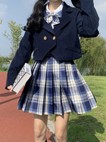 Uniforme Académique Tenue Scolaire Veste De JK Japonaise Marine Foncé Lolita Mignonne