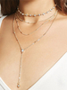Unique collier métallique mode avec strass