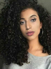 Unique perruque moyenne noire ébouriffée en fibre résistante à la chaleur afro