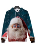 Unisexe Sweat À Capuche Noël Père Noël Imprimer Costumes De Vacances De Noël Déguisements Noël