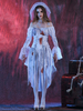 Vampire Costumes Blanc Cosplay Effrayants Robe en Voile Costumes de Fêtes Déguisements Halloween