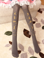 Velours Lolita Collant Étoile Chat Chaud Estampage 600D Lolita Bas D