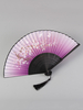 Ventilateur pliant Kimono gland imprimé floral Costume Accessoires Déguisements Halloween