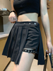 Ventille gothique Lolita Sk Robe à niveau noir Polyester Casual Lolita Jupes