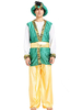 Vert Costume Asiatique Cosplay Arabe Masculin Déguisements Halloween