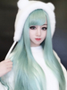 Vert menthe Lolita perruque longue fibre résistante à la chaleur Lolita cheveux perruques Déguisements Halloween