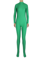 Vert Zentai tendance Slim Fit combinaison Spandex pour femmes Déguisements Halloween