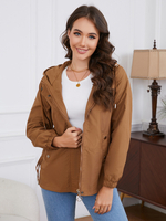 Veste à capuche en polyester décontracté confortable pour femme