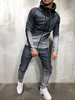 Veste à capuche grise ensemble sport 2 pièces