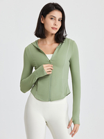 Veste à Capuche Haut De Tennis Pour Femme Col Rond Top Nylon Manches Longues Vêtements De Sport