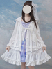Veste Blanche Douce Lolita Manteaux Volants Nœuds Pardessus Automne Lolita