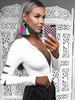 Veste Body Femme à Capuche avec Manches Longues à Zip Unicolore Moulante