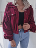 Veste Courte Femme à Col Revers avec Manches Longues Amples avec Poches Unicolore
