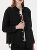 Veste Courte Femme Décontracté Unicolore à Col Rond avec Manches Longues avec Boutons Veste Femme