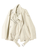 Veste Cuir Femme Courte avec Manches Longues à Col Revers à Zip avec Poches Unicolore Décontracté Veste en Cuir