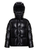Veste de Souffleur femme noire matelassée manteau matelassé à capuche pour l\