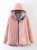 Veste en Coton Hiver Femme à Capuche Réglable par Lacet Oversize Imprimé avec Les Poches Fermeture par Zips Veste Femme