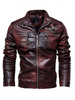 Veste en cuir pour homme Chic Bildaker hiver Bourgogne Bordon élégant