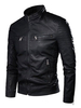 Veste en cuir pour homme chic bindbreaker automne black cool hiver manteaux