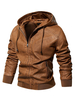 Veste en cuir pour homme Comfy Layered Zipper Moto Fashion Hiver Bleu éblouissant