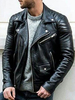 Veste en cuir pour hommes Casuel PU Cool Décoration Zip