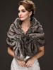 Veste fausse fourruretaupe châle acrylique châle pour femmes manteau fausse fourrure