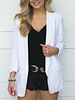 Veste Femme Blazer Veste À Manches Longues Col Rabattu